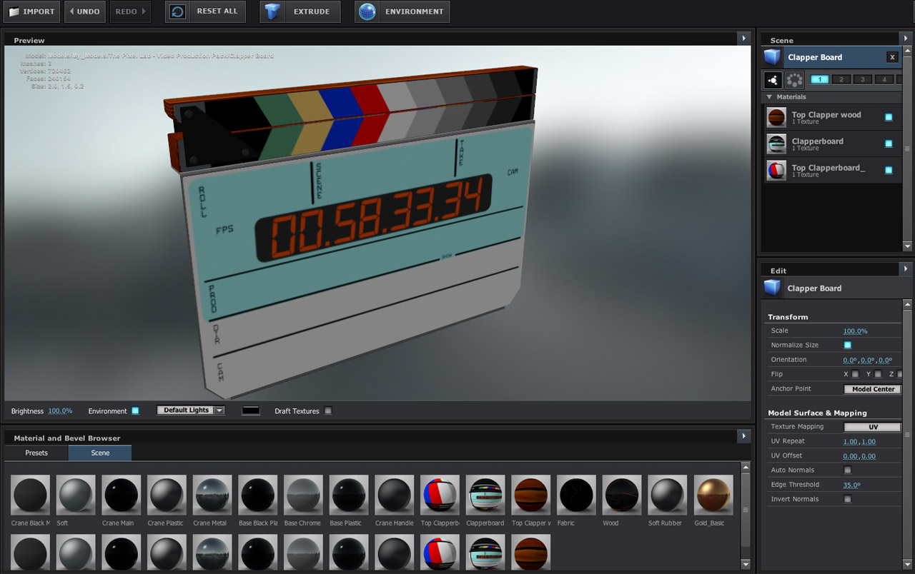 ThePixelLab-VideoProductionPack-Element3D-Model-Film-Clapper