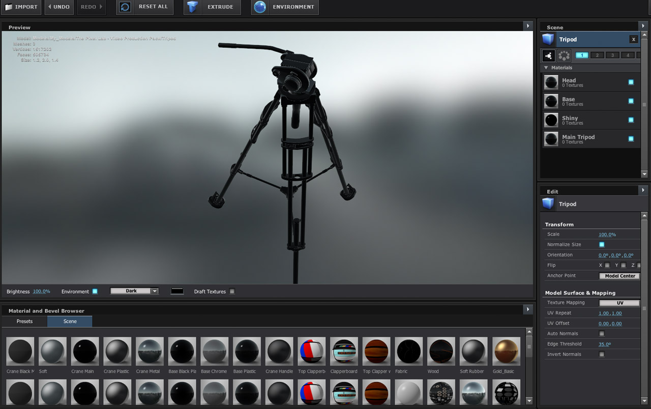 ThePixelLab-VideoProductionPack-Element3D-Model-Tripod
