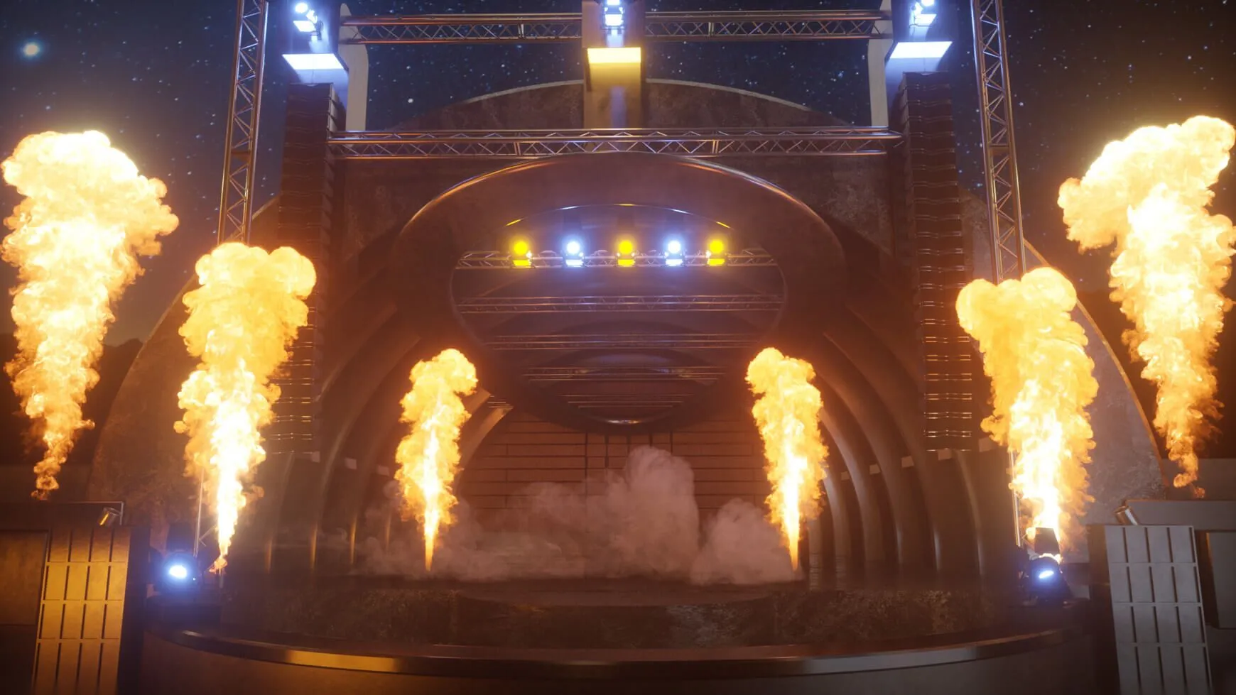 Concert: Stage Fire Bursts - The Pixel Lab