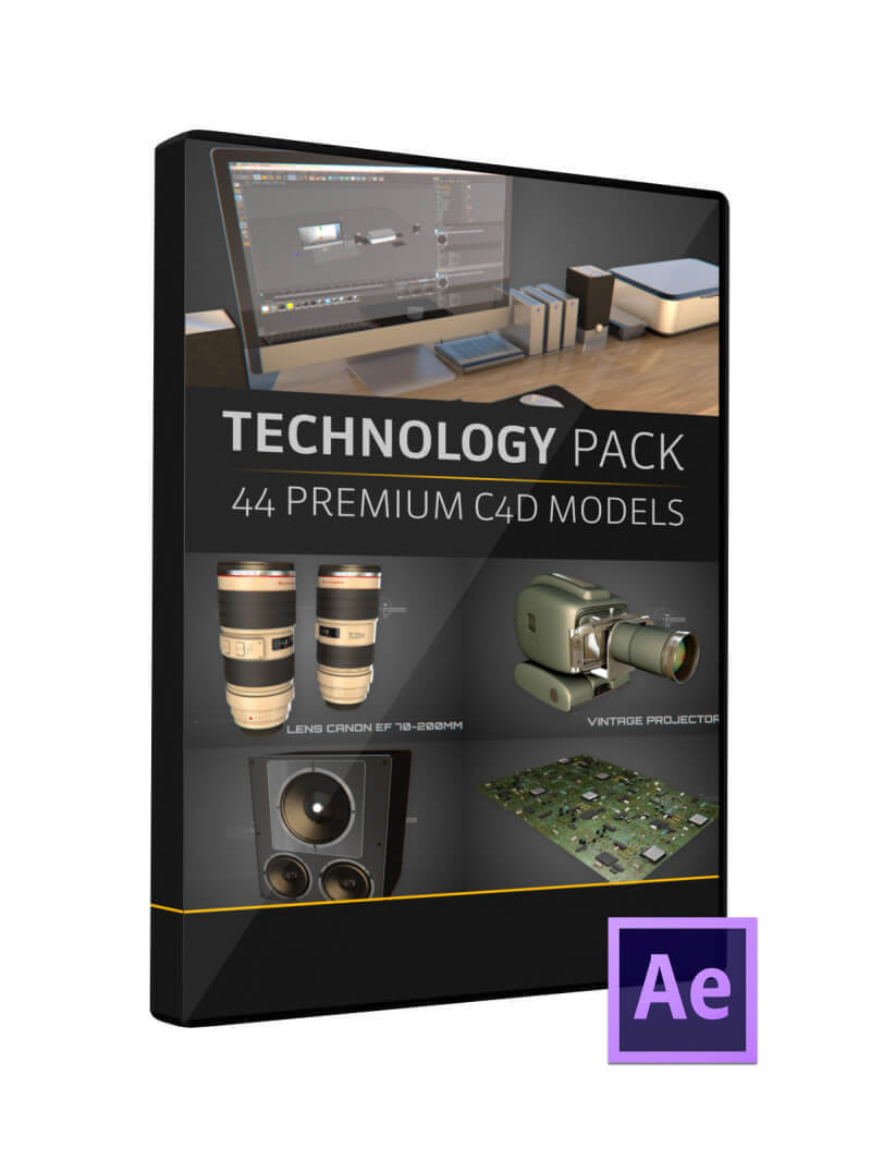 Tech Pack for Element 3D Cinema 4D Model Pack