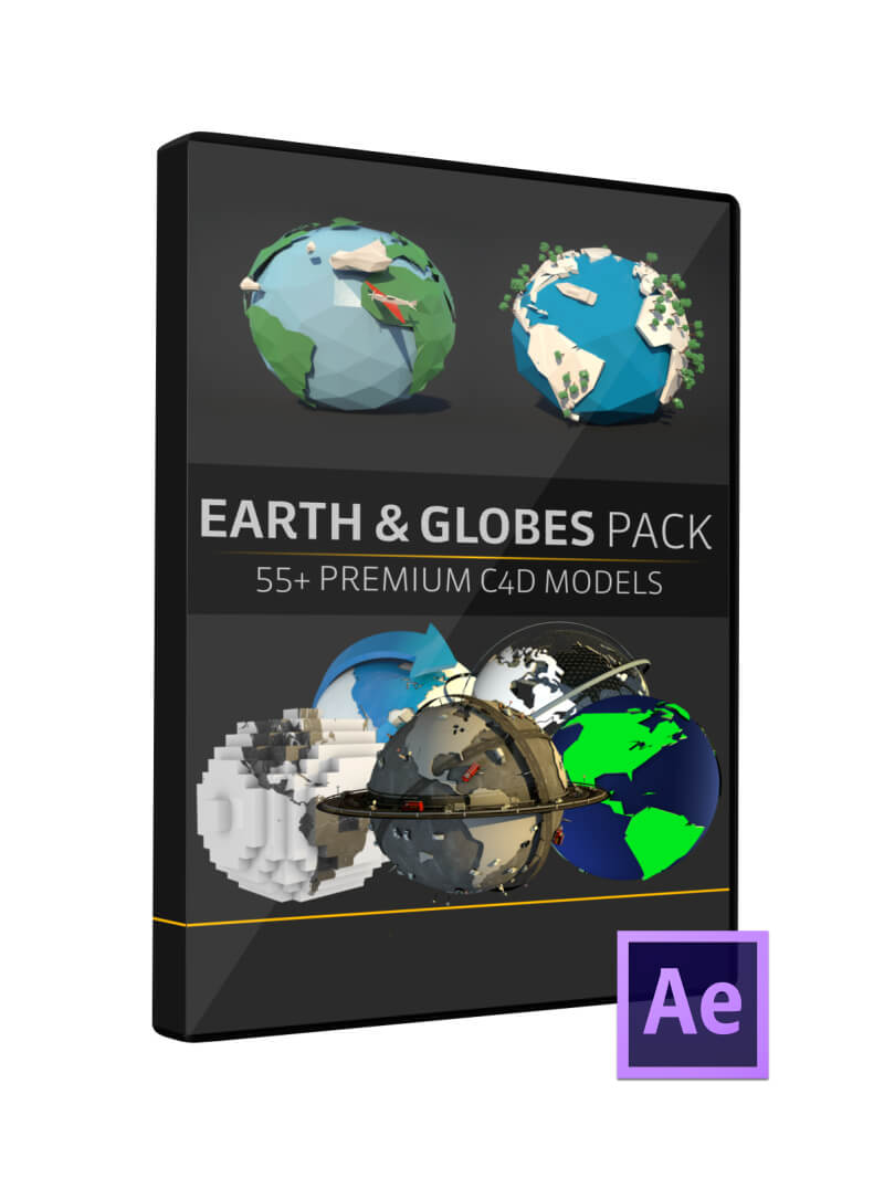 Element 3D Earth and Globes Pack for Cinema 4D