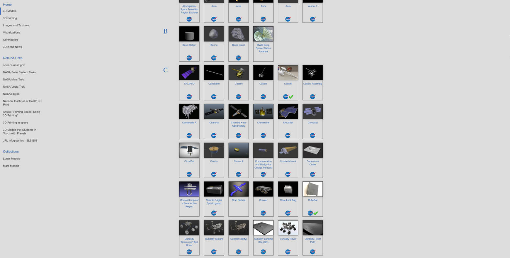 Free 3D Model Roundup Nasa