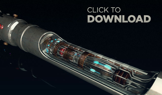 Free C4D 3D Model Detailed Lightsabre The Pixel Lab