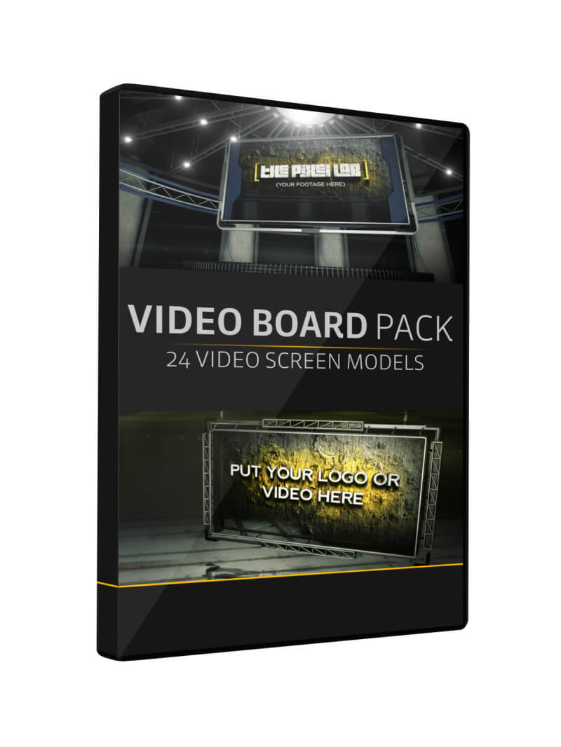 Video Board Pack Cinema 4D 3D Model Pack