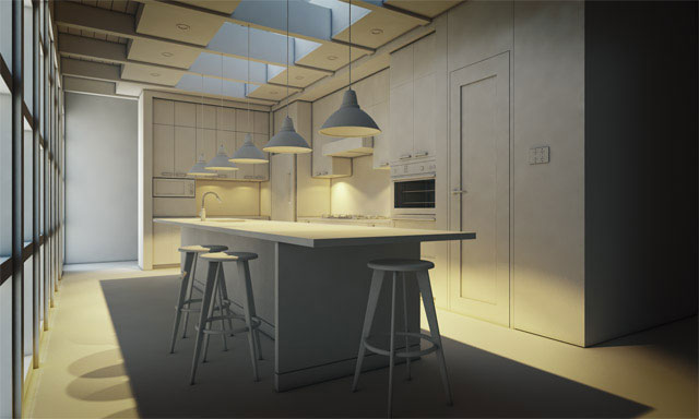 Free Cinema4d C4d Interior Model Kitchen Modern The Pixel Lab