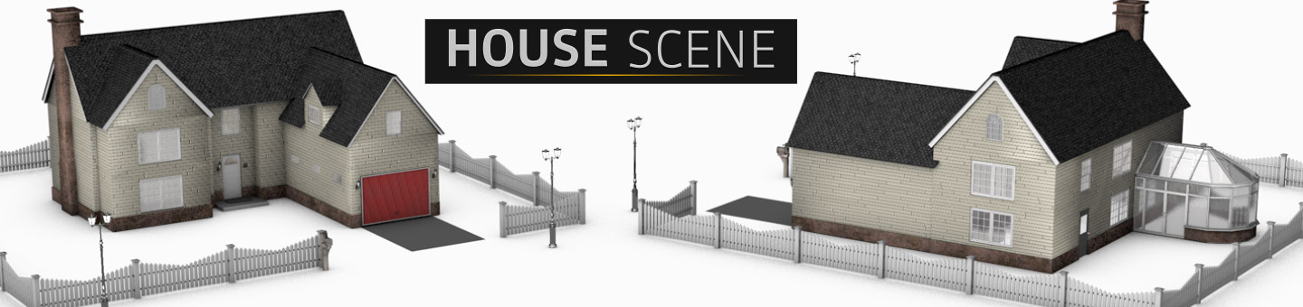 C4D-3D-Model_House-Scene