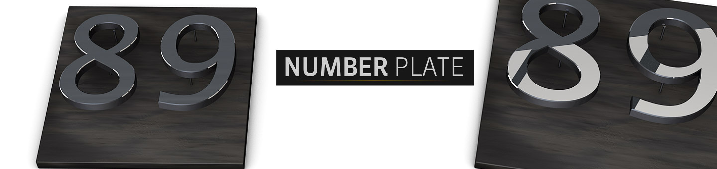 C4D-3D-Model_Number-Plate