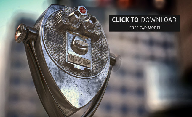 C4D-Maxon-Free-Model-Vintage-Binoculars