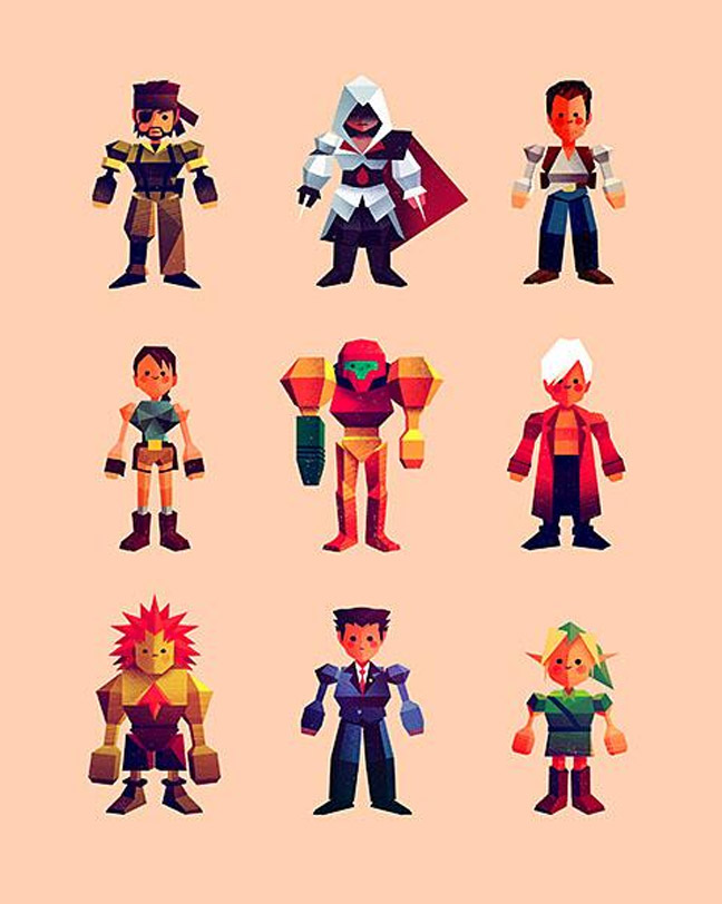 ffvii low poly figures