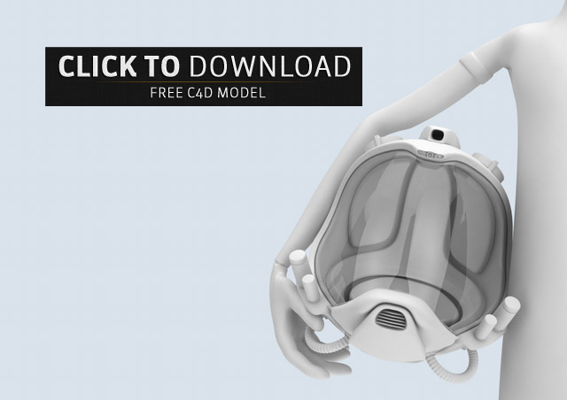 Free-C4DSci-Fi-Space-Helmet-Model