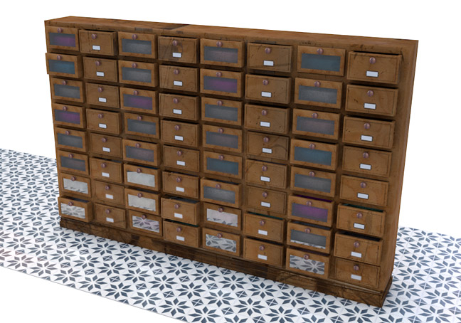 Free-Cinema4D-Model-Drawer-Cabinet-Furniture-Wood-Dresser