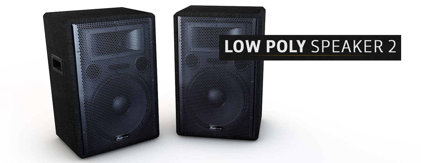 Low-Poly-Speaker-2-3D-C4D-Model