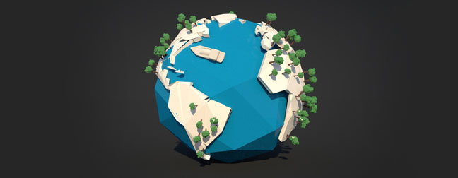 Low-Poly-Earth-2-C4D-3D-Model