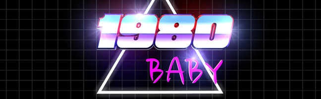 1980-Baby-C4D-3D-Text-Titles-Trailer
