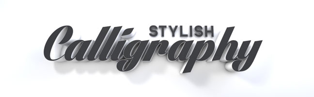 Stylish-Calligraphy-C4D-3D-Text-Titles-Trailer