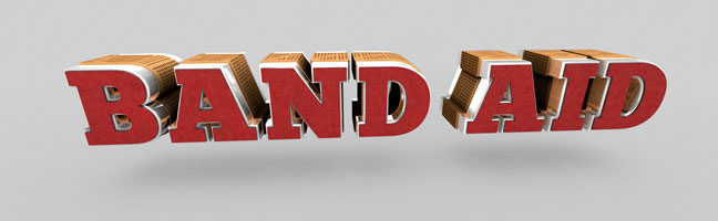 Bandaid-C4D-3D-Text-Titles-Trailer