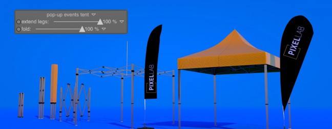C4D-3D-Model-Cinema4D-flags-and-pop-up-tent