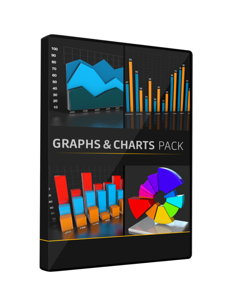 Graphs and Charts Pack 3D Model Pack