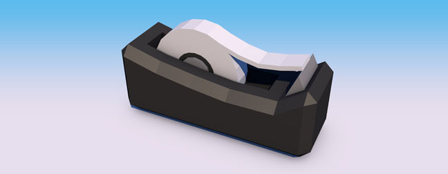 c4d-cinema4d-maxon-3d-model-low-poly-explainer-table-top-objects-tape