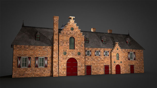 free-c4d-3d-house-old-brick-manor-model-small-2