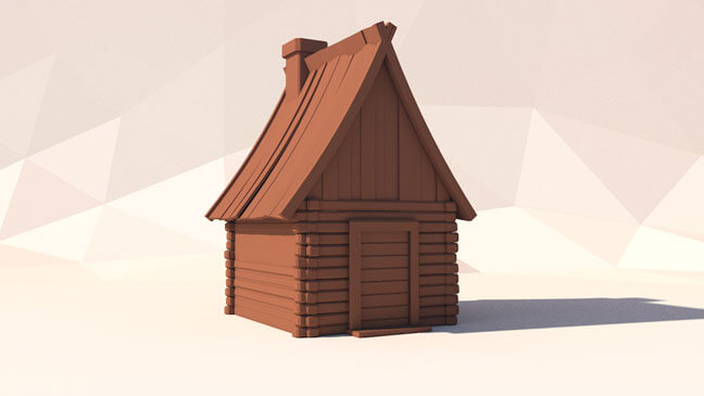 maxon-cinema4d-c4d-3d-model-low-poly-cabin