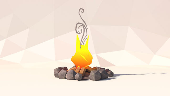 maxon-cinema4d-c4d-3d-model-low-poly-campfire