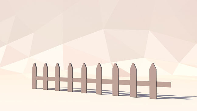 maxon-cinema4d-c4d-3d-model-low-poly-fence