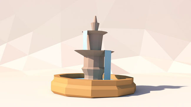 maxon-cinema4d-c4d-3d-model-low-poly-fountain