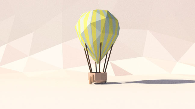 maxon-cinema4d-c4d-3d-model-low-poly-hot-air-balloon