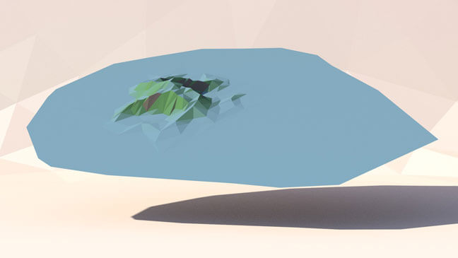 maxon-cinema4d-c4d-3d-model-low-poly-landscape-sea-with-rock