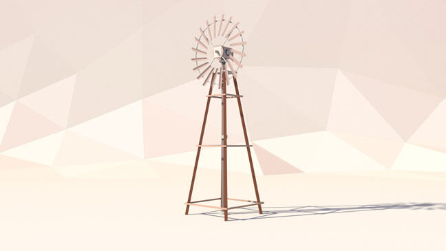 maxon-cinema4d-c4d-3d-model-low-poly-windmill