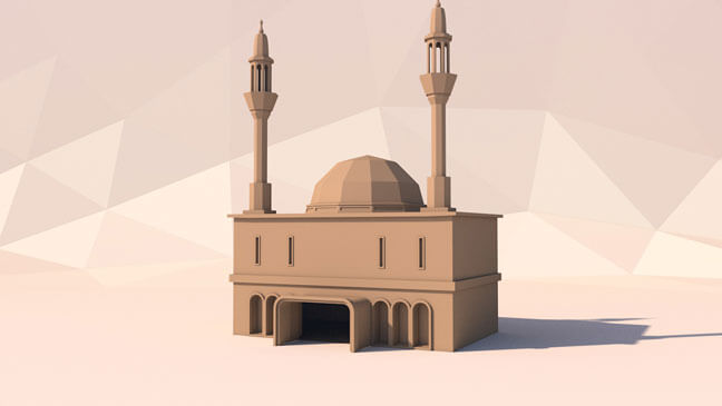 maxon-cinema4d-c4d-3d-model-low-poly-mosque