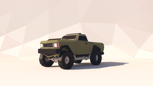 maxon-cinema4d-c4d-3d-model-low-poly-pick-up-truck