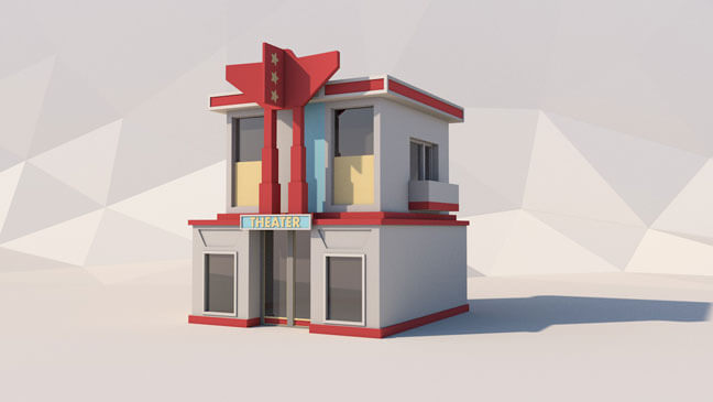maxon-cinema4d-c4d-3d-model-low-poly-theater