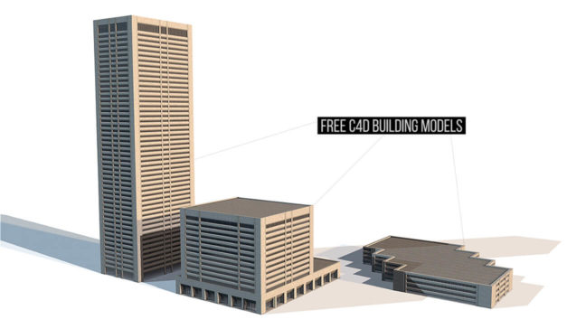 Bailarín Puntuación Benigno Free C4D 3D Skyscraper Building Models - The Pixel Lab