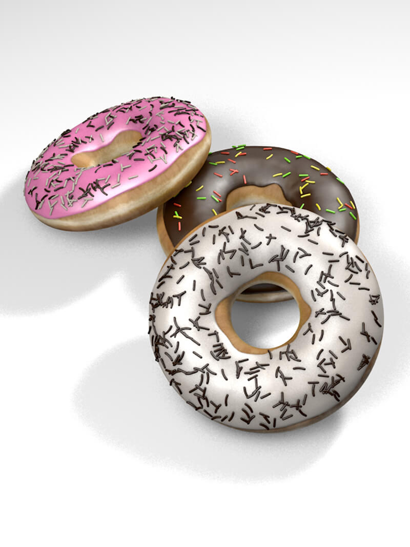 Free cinema 4d 3d model donuts