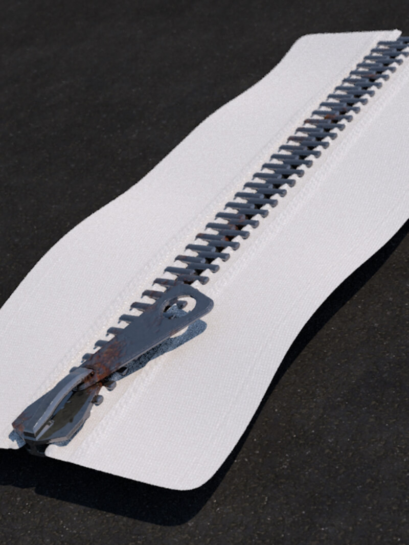 Free Cinema 4D 3D Zipper Model