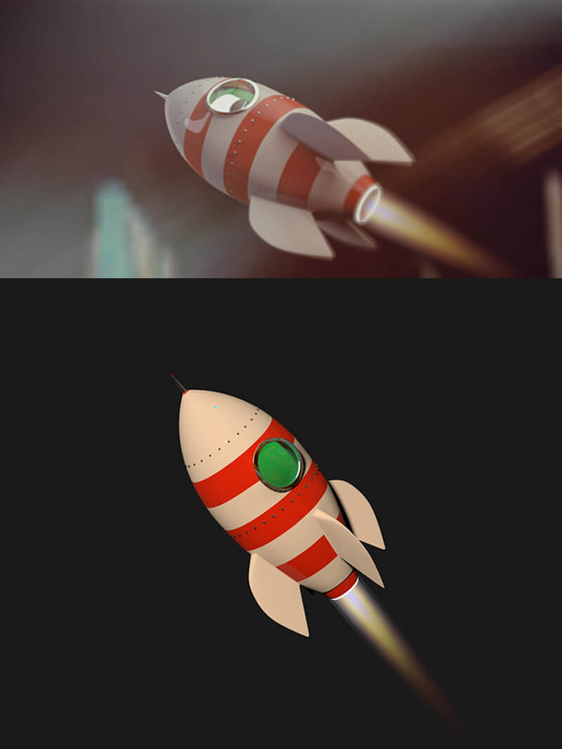 Free Cinema 4D 3D Model Spaceship Rocket