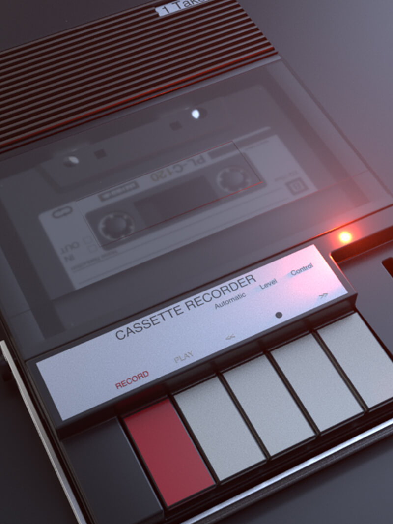 Free Cinema 4D 3D Model Cassette Recorder