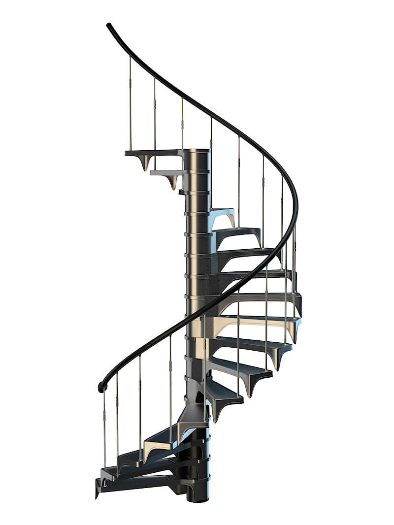 Free Cinema 4D 3D model circular spiral staircase