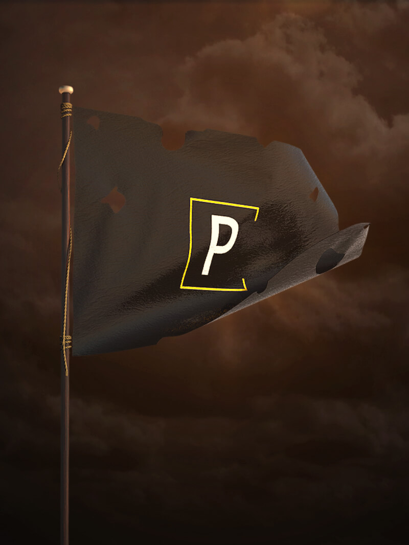 Free Cinema 4D Flag Banner 3D Model