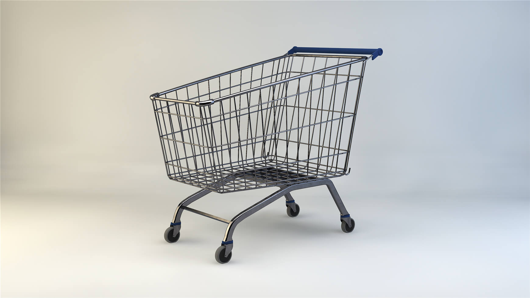 Free Cinema 4D 3D Model Shopping Cart Trolley