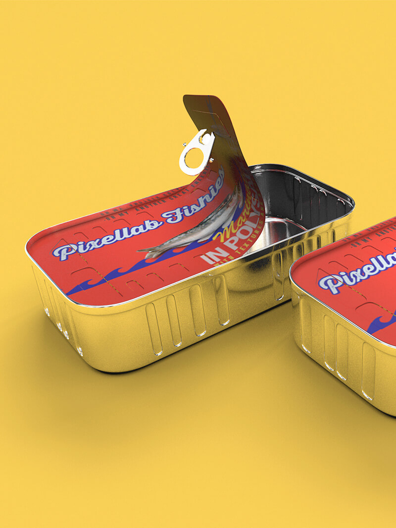 Free Cinema 4D 3D Model Sardine Tin Can