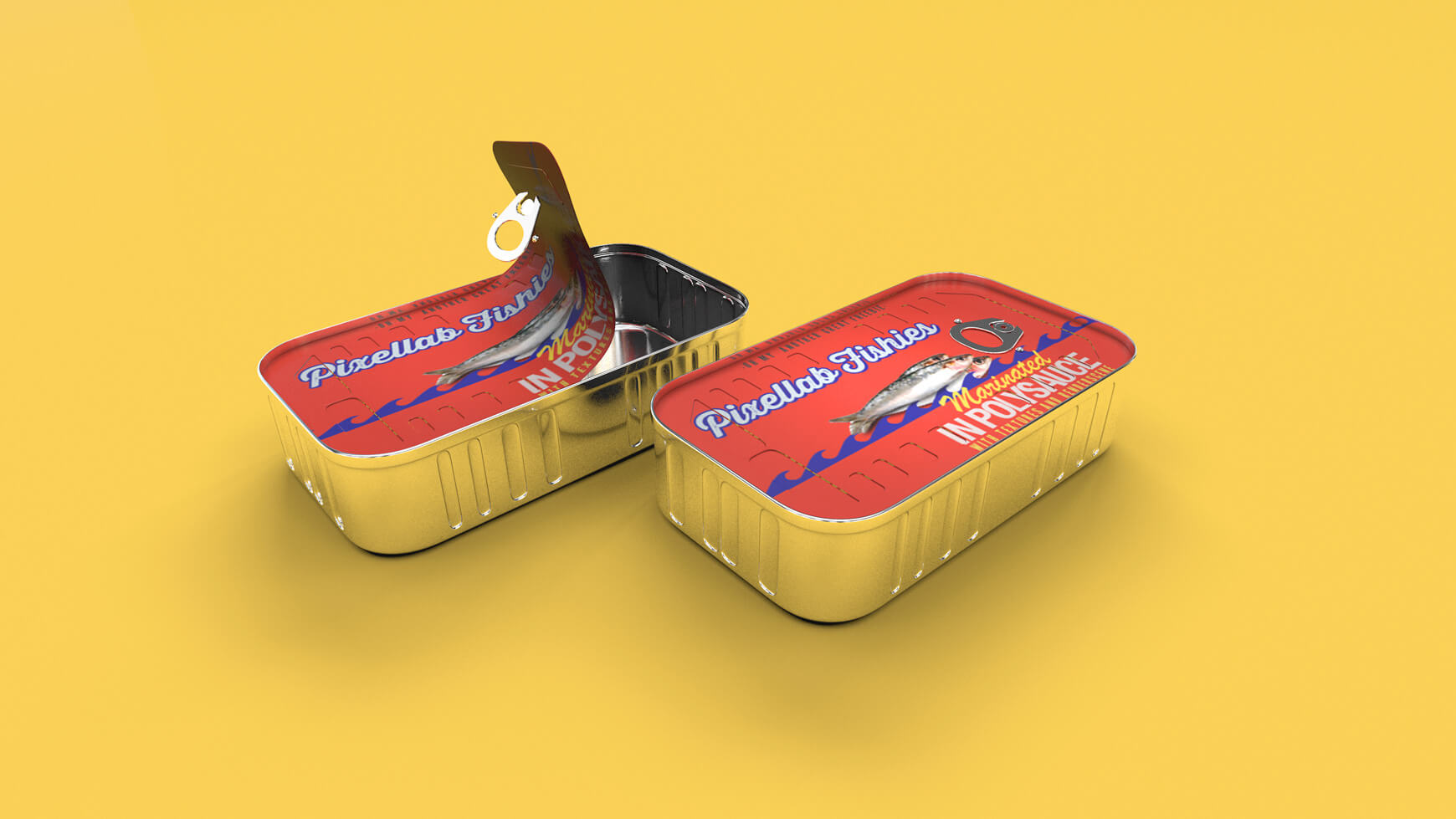 Free Cinema 4D 3D Model Tin Sardine Can