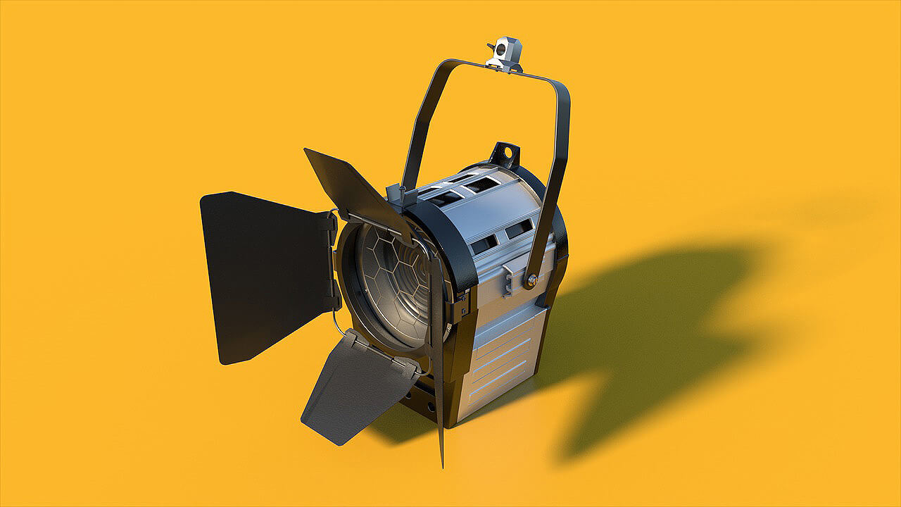 Free Cinema 4D 3D Model: Studio Lamp for Arnold and Physical