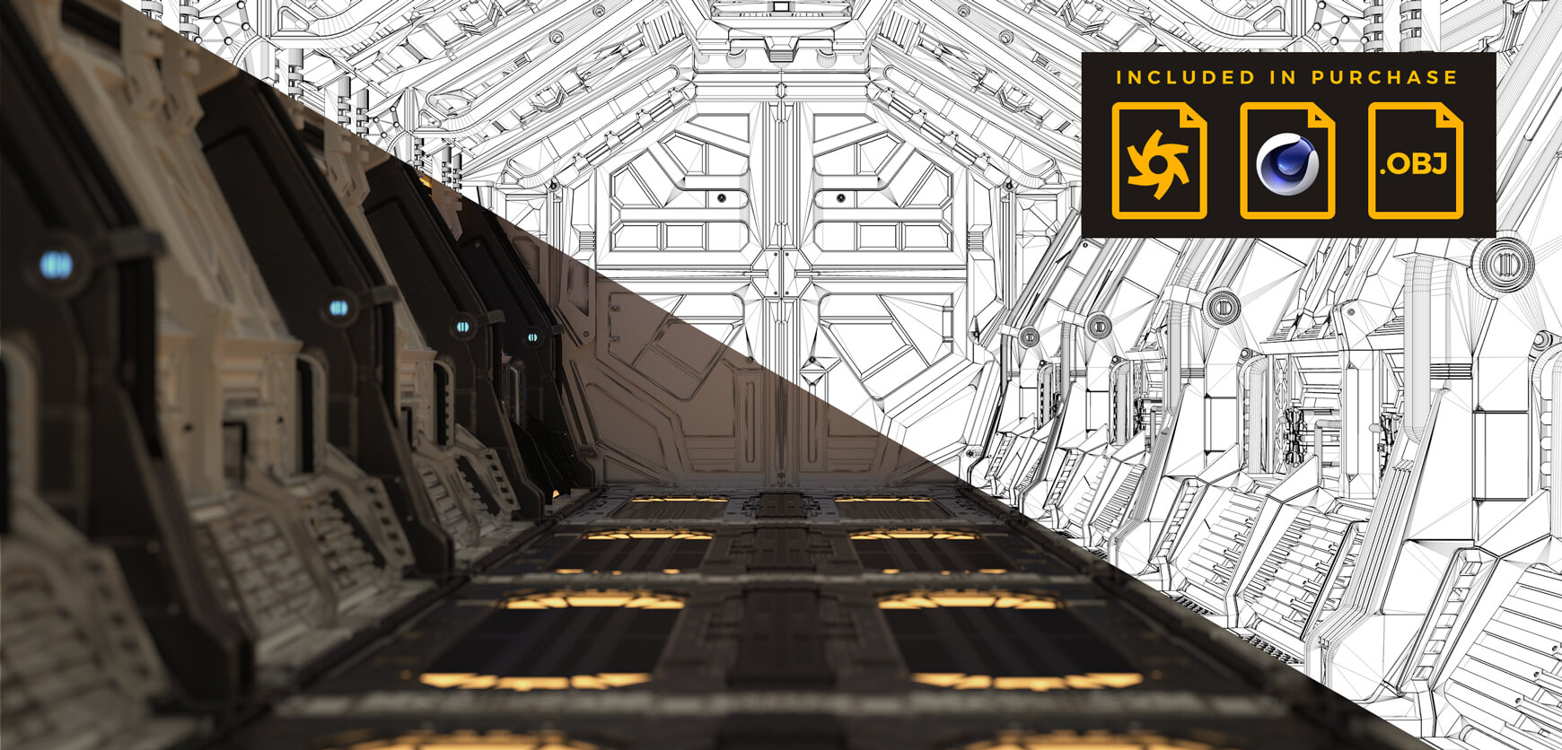 Hard Surfaces Pack for Cinema 4D Octane Kitbash