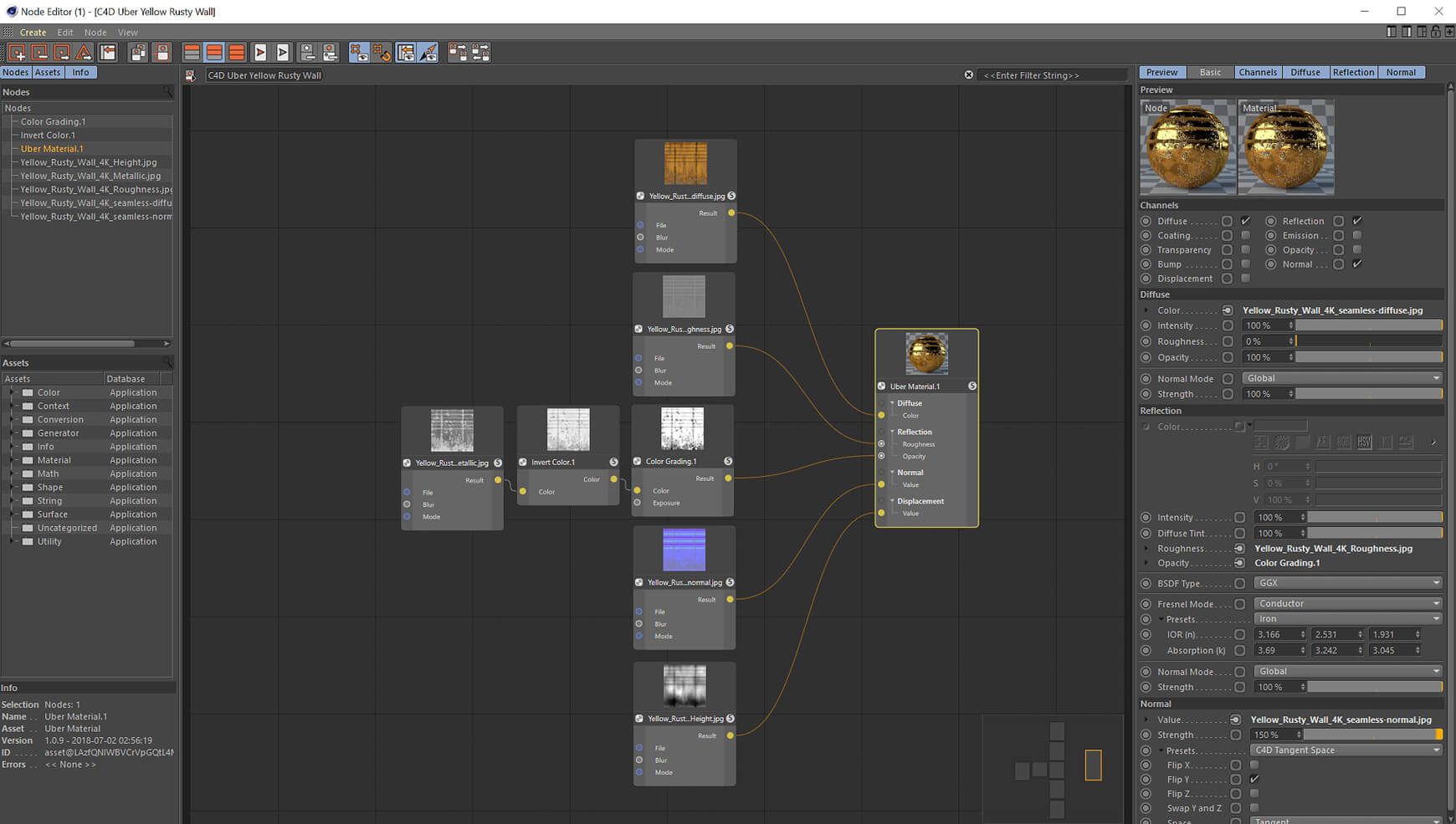 Cinema 4D R20 Uber Node Material Pack 1