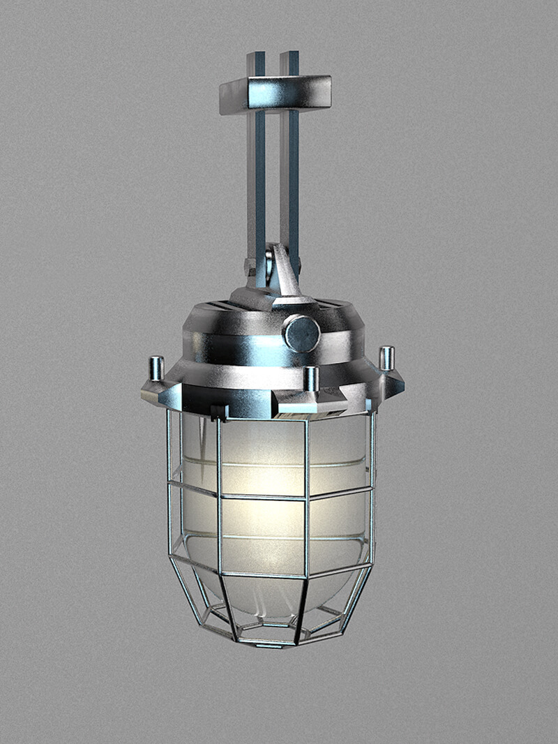 Free Cinema 4D 3D Model Industrial Light Fixtures