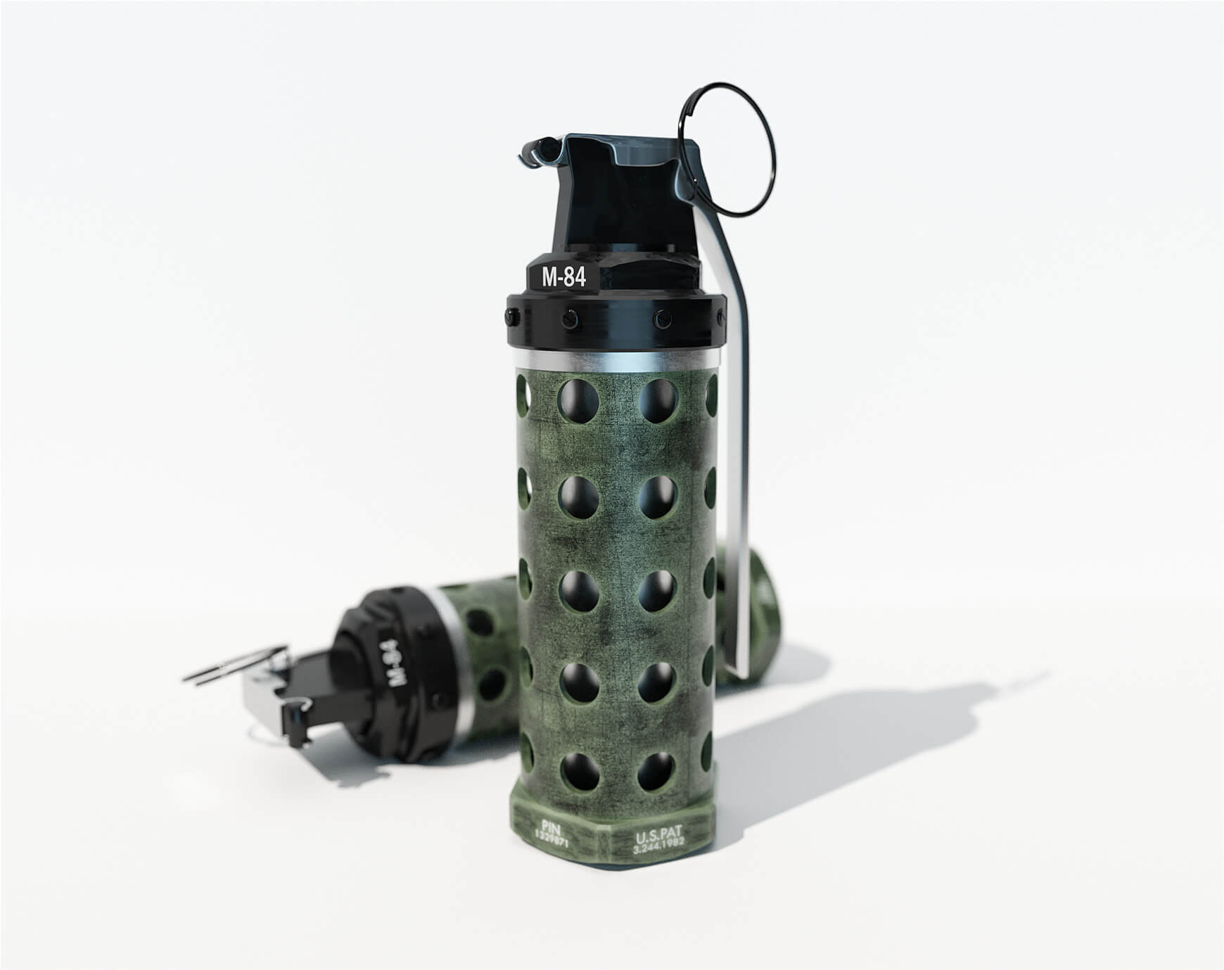 Free Cinema 4D 3D Model Stun Grenade