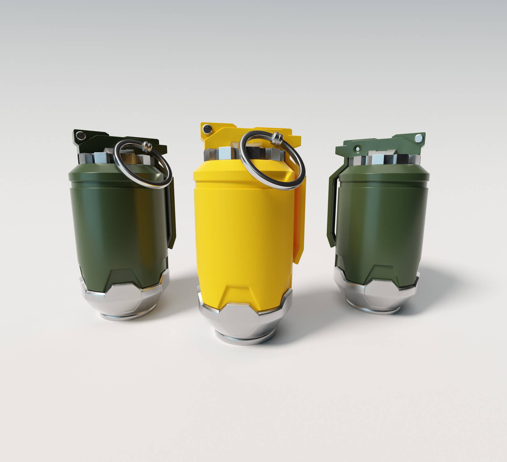 Free Cinema 4D 3D Model Sci Fi Hand Grenade